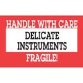 Decker Tape Products Label, DL1461, DELICATE INSTRUMENTS HANDLE WITH CARE, 2" X 3" DL1461